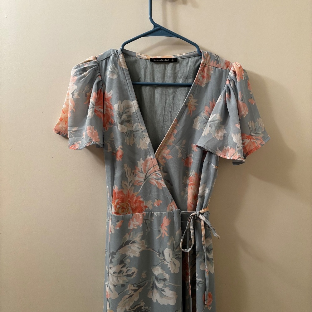 Abercrombie Blue Floral Maxi Dress